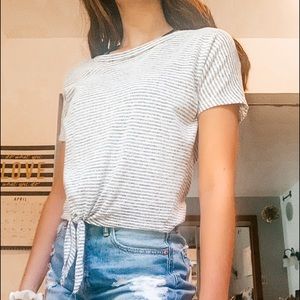 Striped Tie Top